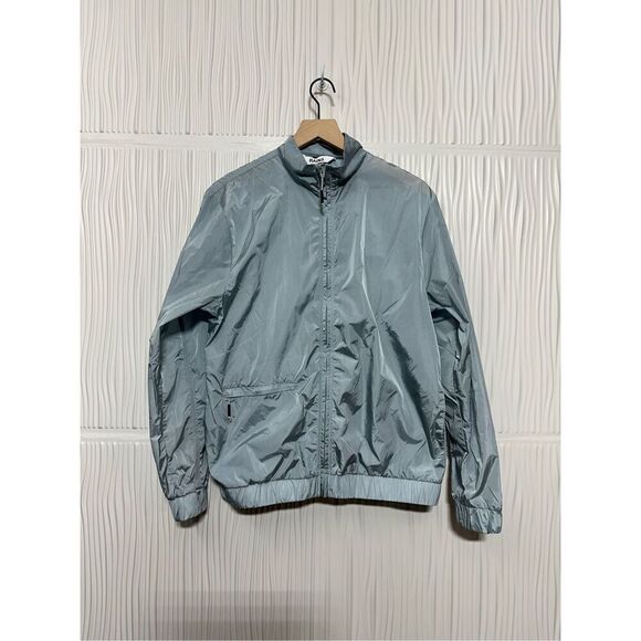 NWT Rains Women’s Bomber Windbreaker Track Jacket - Sky - L - Picture 3 of 8